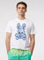 Psycho Bunny T-Shirt - Wardell Graphic - White - B6U605T1PC