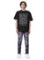 Purple-Brand T-Shirt - Textured Meander Chain Black - P104-JBSC