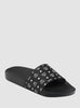 MCM Women Slides - Monogram Print - Black - MESCSMM24BK