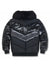 Jordan Craig Jacket Big Kids - Blocked Puffer - Triple Black - 91548B