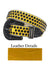 DNA Belt - Stones - Yellow Leather With Black - 154