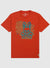 Psycho Bunny T-Shirt - Newbold Graphic Tee - Fiesta Orange - B6U607N1PC