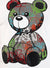 George V T-Shirt - Graffiti Bear - White - GV2501