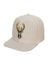 Mitchell & Ness Hat - NBA Cut Away Snapback - Bucks - Off White - SH20118