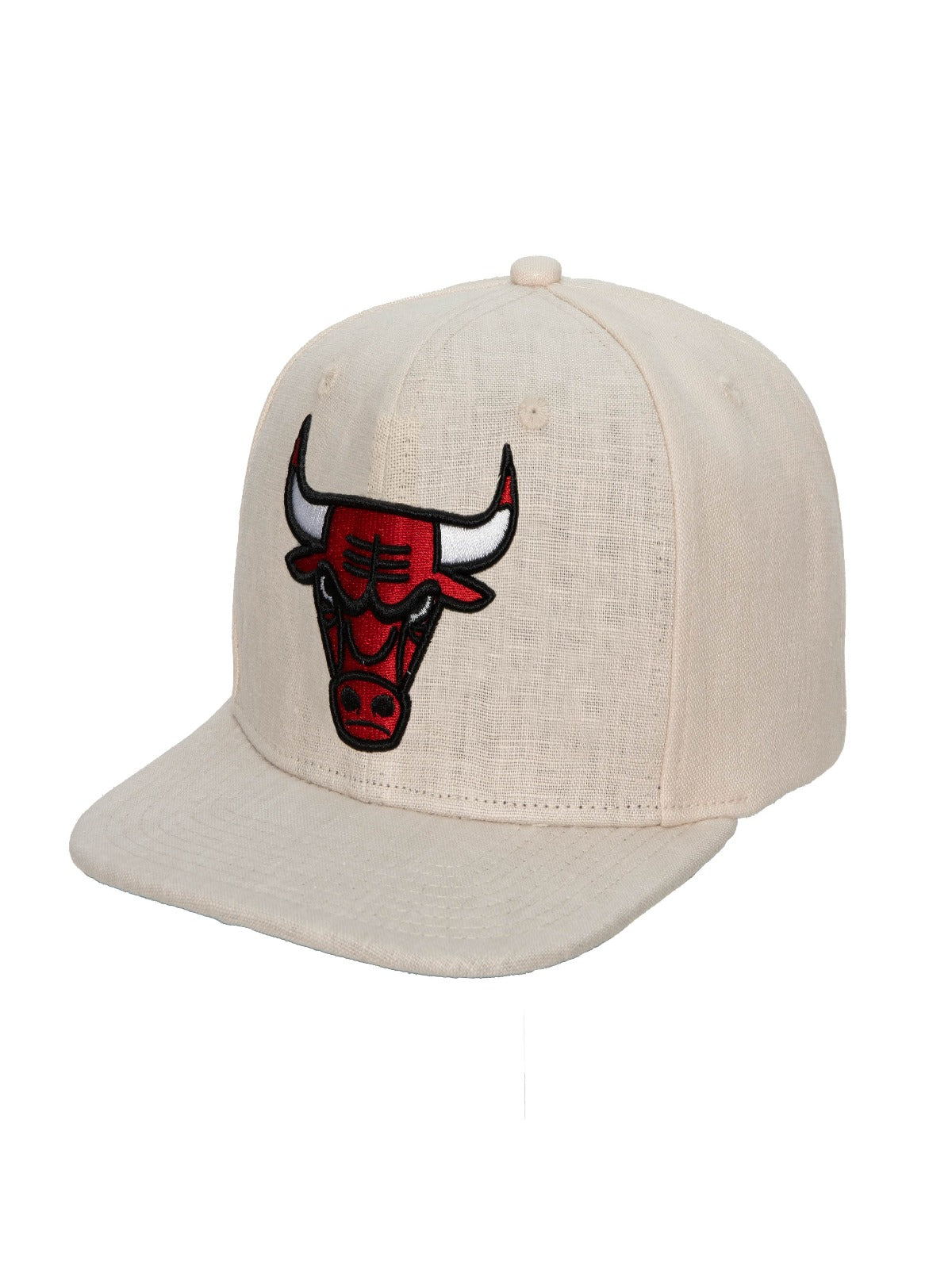 Mitchell & Ness Chicago Bulls Off White Trucker Snapback Hat Black