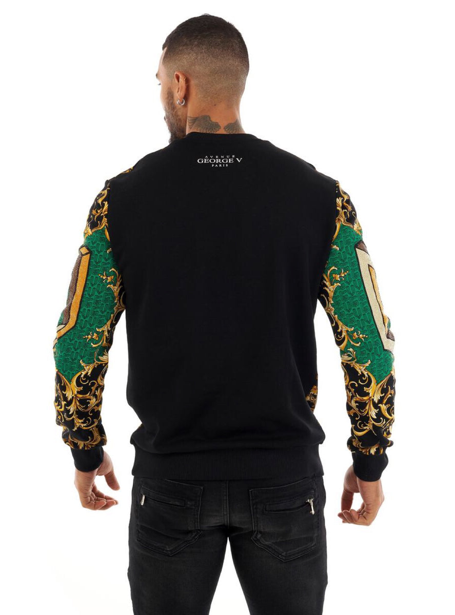 George V Sweatshirt - Fiercely Elegant - Black And Green - GV2416 ...