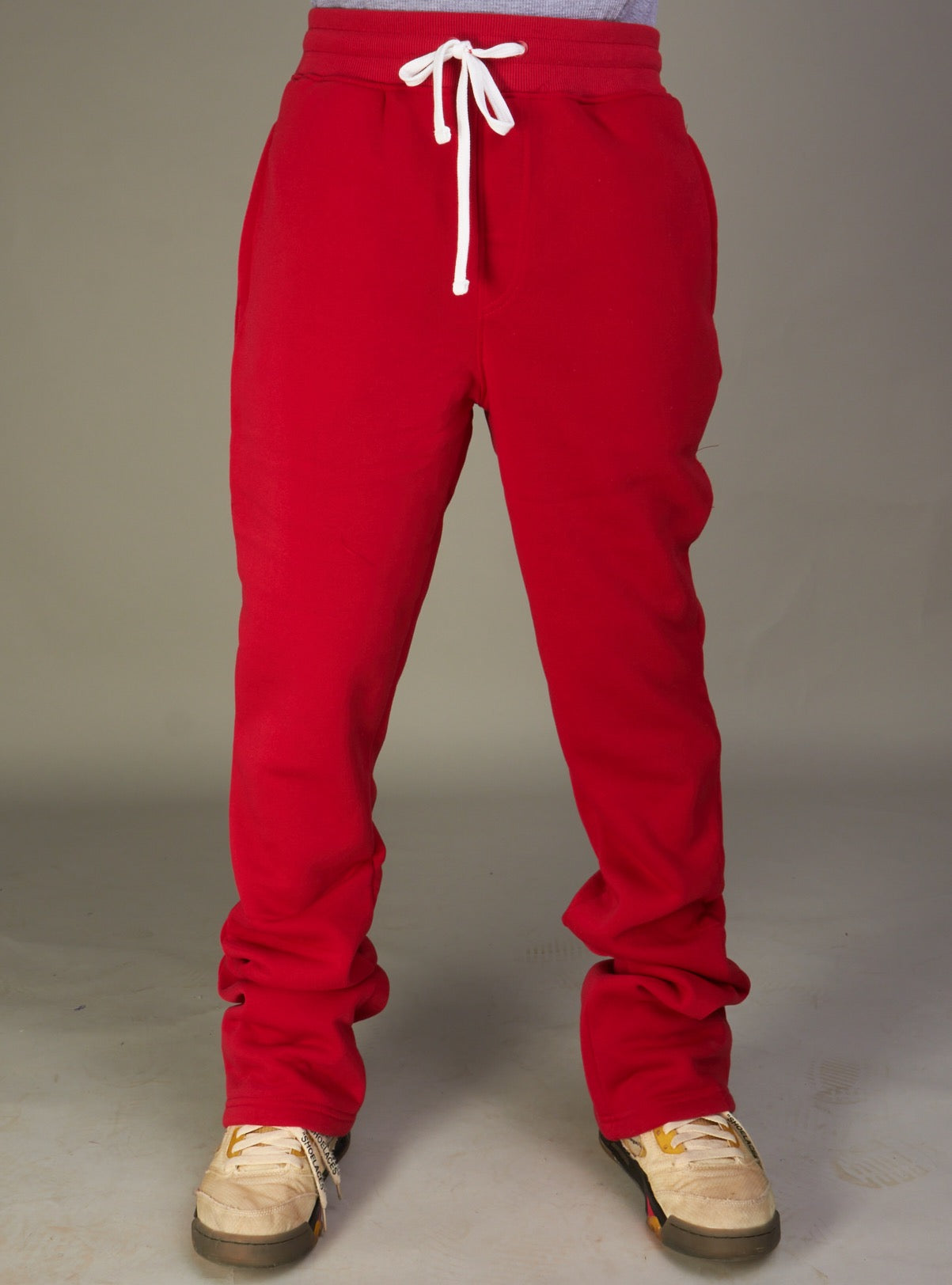 Rebel Minds Sweatpants - Fleece Stacked Fit - Red - 100-475