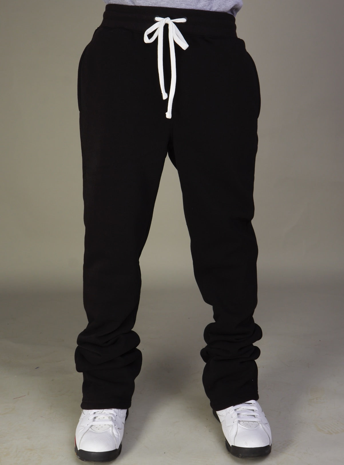 DSFEOIGY Mens Black Pants Clothing Joggers Stacked Sweatpants