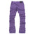 Makobi Jeans - F1705 Leon 36" Stacked - Purple