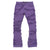 Makobi Jeans - F1705 Leon 36" Stacked - Purple