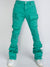 Politics Super Stacked Cargo Pants - Teal  - Marcel501