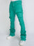 Politics Super Stacked Cargo Pants - Teal  - Marcel501