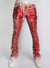 Politics Metallic Jeans Red Stacked - Denim Cobray503