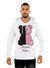 George V Hoodie - Split - White And Pink - GV2422