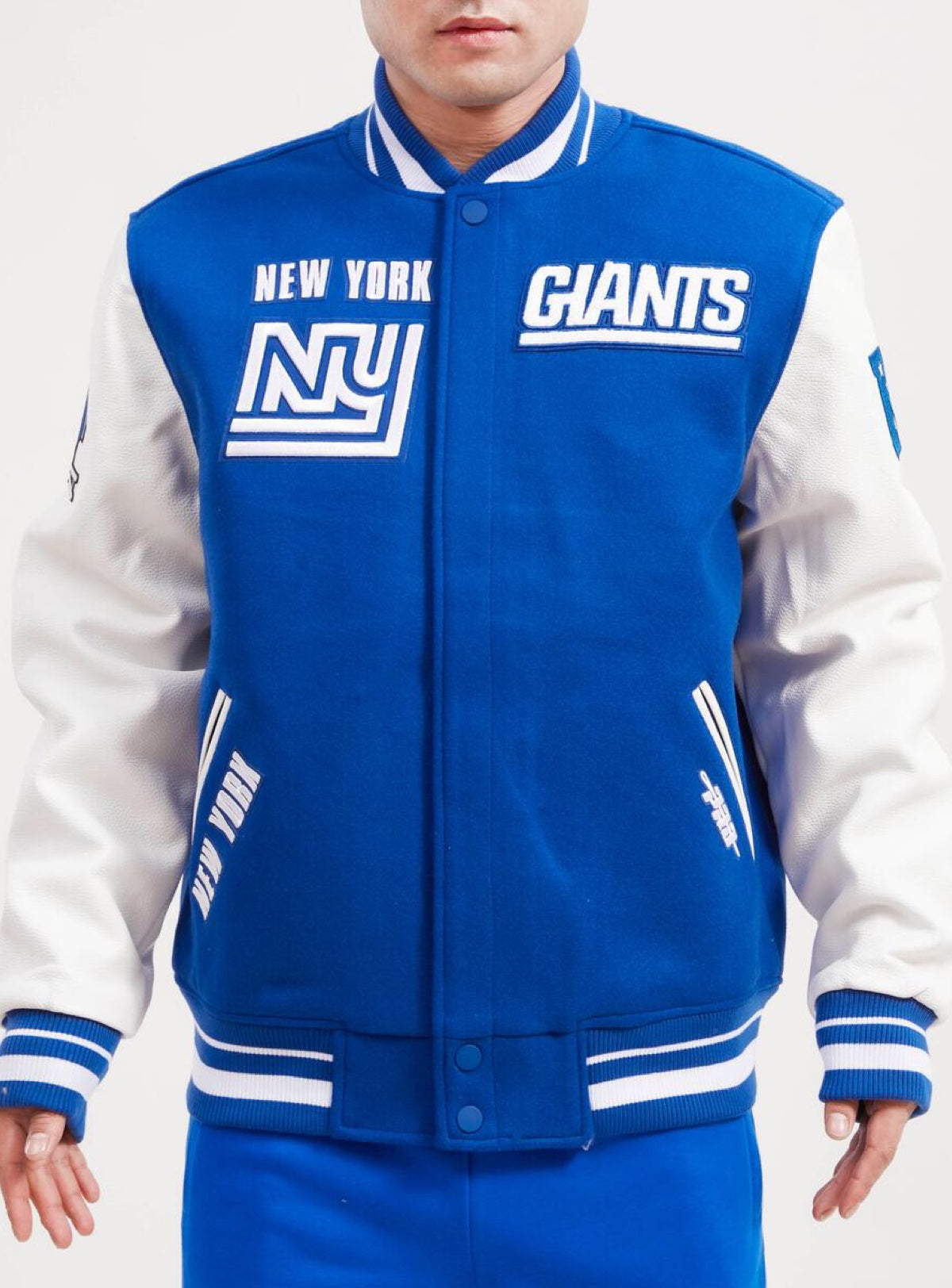 NEW YORK GIANTS RETRO CLASSIC RIB SATIN JACKET (DODGER BLUE) – Pro Standard