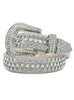 DNA Belt - Shiny Silver Stones - Clear And Multi - 39