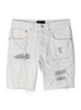 Purple-Brand Jean Shorts - Bandana Patch Work- White - P020