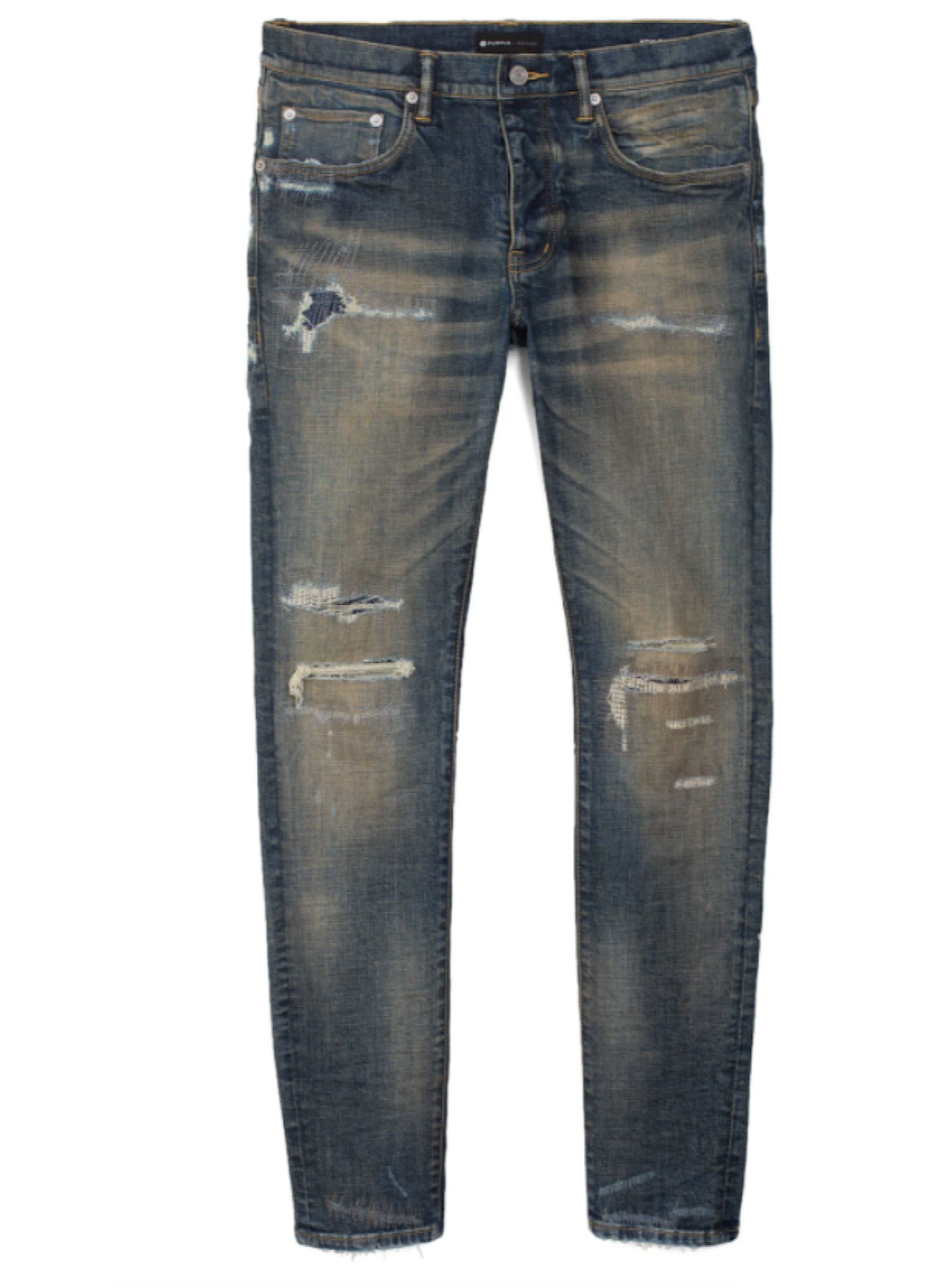 Purple-Brand Jeans - Distressed Dirty Blowout - Grey - P001