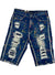 Waimea Jean Shorts - Paint - Indigo - M7313D