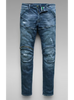 G-Star Jeans - 3D Zip Knee - Faded Ripped Baltic - D01252