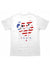 Certified T-Shirt - Broken USA Heart - White - Vengeance78