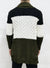 Buyer's Choice Sweater - Cardigan - Khaki Olive And White - KA2045