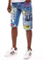 Smoke Rise Shorts - Doole & Color Splatter - Ocean Blue - SJS21162