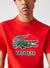 Lacoste T-Shirt - Crackled Logo - Red - TH0063 51 F8M