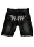 Rawyalty Denim Shorts - Stones - Multi on Black - Vengeance78