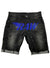 Rawyalty Denim Shorts - Stones - Cobalt on Black - Vengeance78