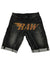 Rawyalty Denim Shorts - Stones - Gold on Black - Vengeance78