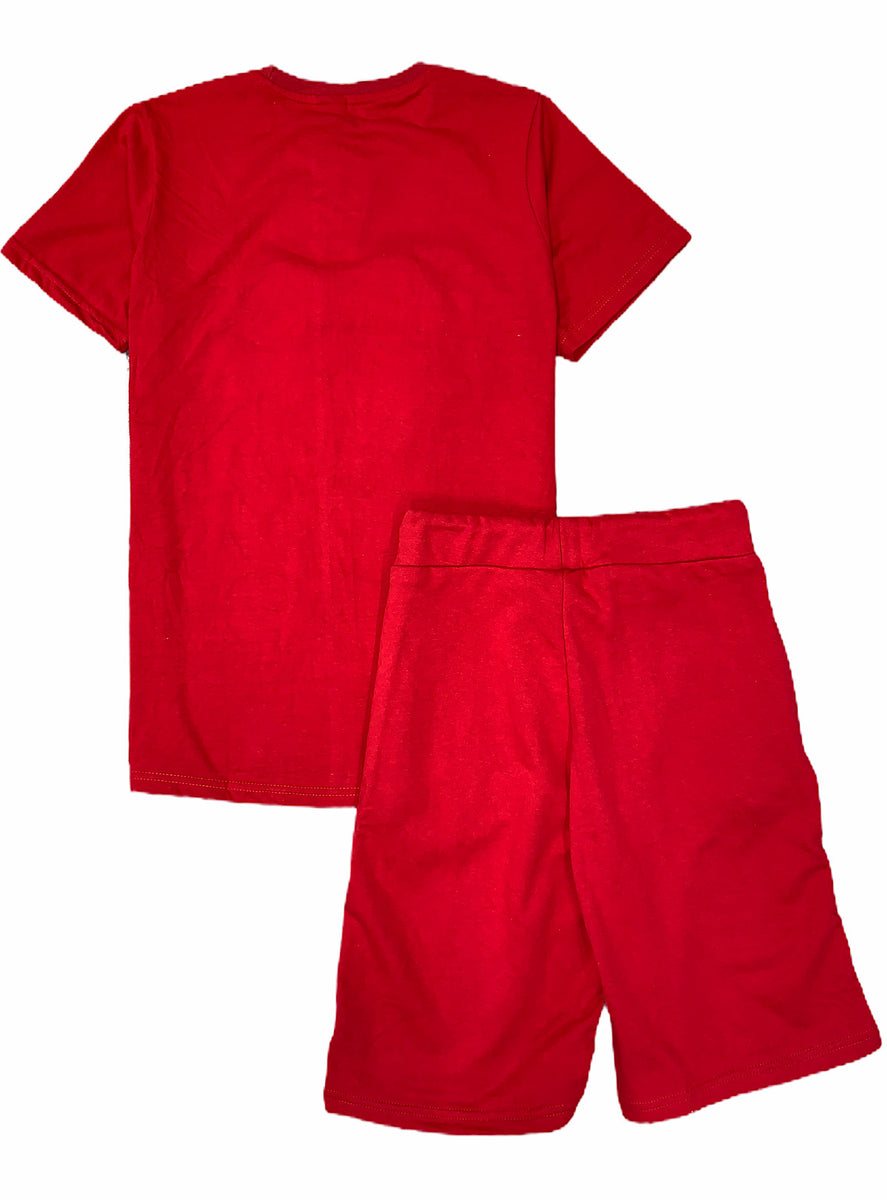 Retro Label Short Set - Rise Air - Red – Vengeance78