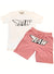 Rawyalty Short Set - RAW - Peach and White