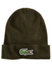 Lacoste Hat - Contrast Beanie - Olive Green - RB1081-51