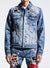 Embellish Denim Jacket - Rebel - Blue Patchwork - EMBSP121-204
