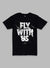 Paper Plane T-Shirt - Fly With Us - Black - 20008