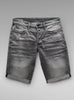 G-Star Denim Shorts - Otas Black Stretch Denim - Faded Anchor - D17417-C530-C282