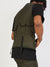 Highly Undrtd Vest - Woven Multi Pocket - Dark Olive - UF2966