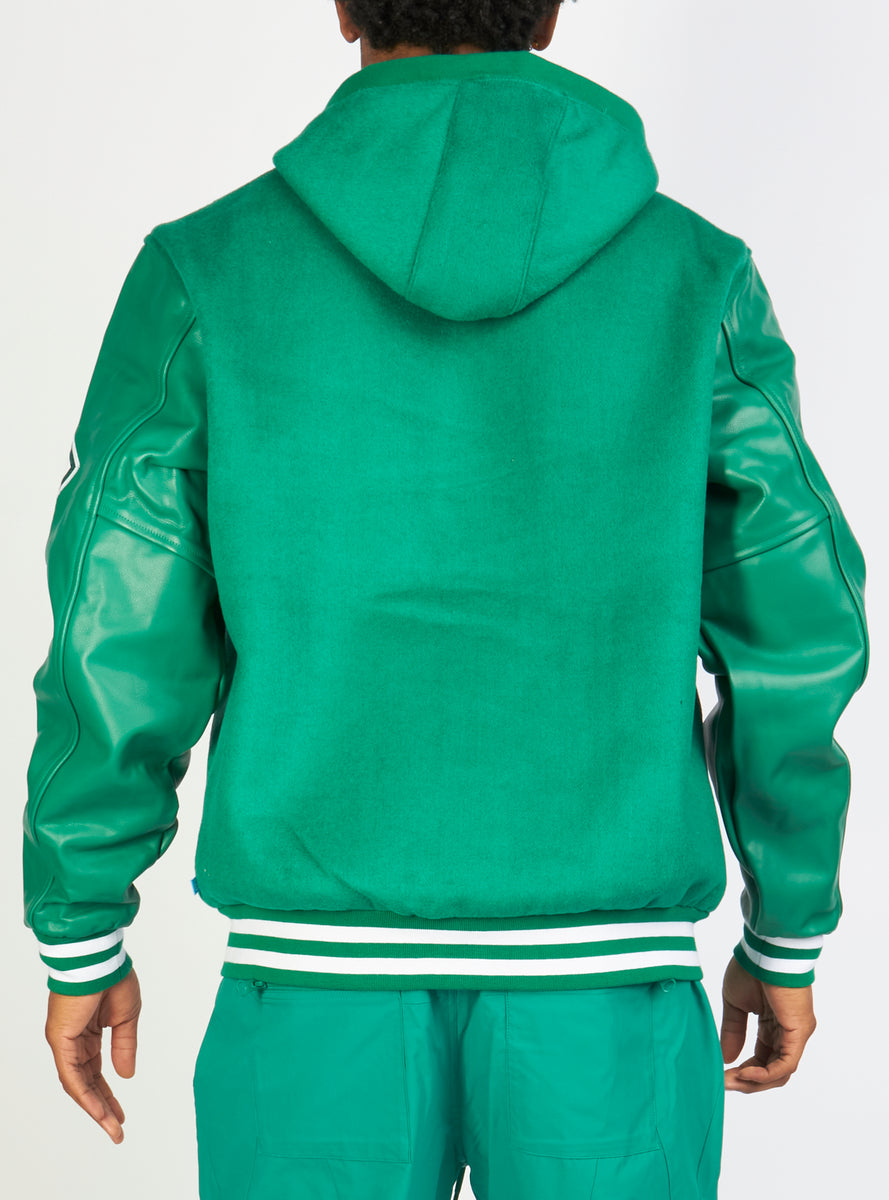 Cookies Jacket - Pack Talk Hooded Letterman - Forest Green - 1564O6618 ...
