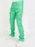 Politics Skinny Stacked Pants - Murphy - PU Leather Mint - 552