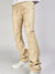 Majestik Leather Pants - PU Pocket Stacked - Beige - DL2351