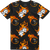 Point Blank - Flames All-Over Print T-Shirt - Black