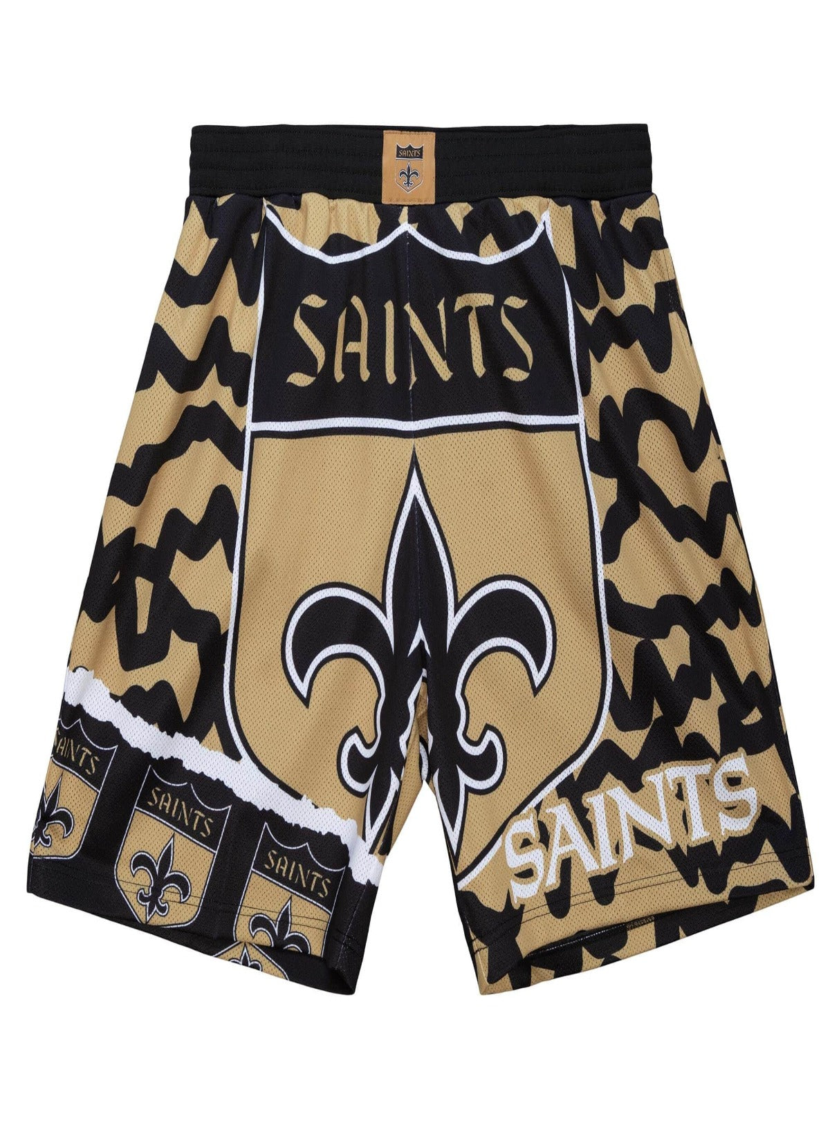 New Orleans Saints Mitchell & Ness Jumbotron Shorts - Black