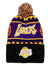 Mitchell & Ness Hat - NBA Isle Pom Beanie - Lakers - Purple - SH21013