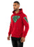 George V Hoodie - Initial Diamond - Red - GV2410