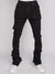 Politics Super Stacked Cargo Pants - Jet Black - Marcel504