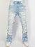 Focus Jeans - Shredded Super Stacked - Light Blue - 3445