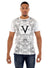 George V T-Shirt - Baroque Motif - White - GV2518