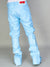 NME Jeans - Lawrence - Light Blue - Stacked Leather Cargo - 552