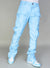 NME Jeans - Lawrence - Light Blue - Stacked Leather Cargo - 552